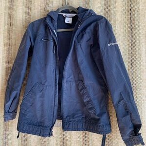 Columbia Sportswear Lightweight Womens Jacket Coat Size Small Blue Rain Coat